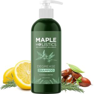 Clarifying Shampoo for Oily Hair and Scalp – Deep Cleansing Shampoo Build Up Remover with Rosemary Oil – Degrease Shampoo for Greasy Hair & Scalp – Vegan Color Safe Sulfate & Paraben Free (2 Pack)(Citrus)