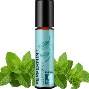 Peppermint Oil Roll on – Pure Peppermint Rollerball Essential Oil Aromatherapy Stick for Headaches – Natural Travel Essential and Pregnancy Must Have for Headaches Energy & Focus Support (2 Pack)(Peppermint)