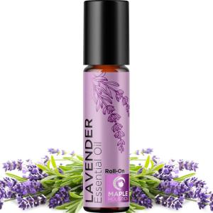 Peppermint Oil Roll on – Pure Peppermint Rollerball Essential Oil Aromatherapy Stick for Headaches – Natural Travel Essential and Pregnancy Must Have for Headaches Energy & Focus Support (2 Pack)(Lavender)