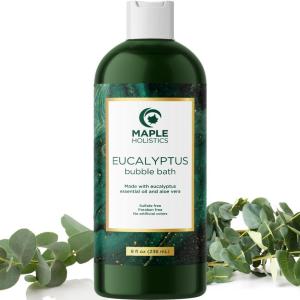 Premium Lavender Bubble Bath for Women – Moisturizing Foaming Bath Bubbles for Adults with Chamomile Clary Sage & Lavender Aromatherapy Oils for Relaxing Self Care – Paraben & Sulfate Free (8 Fl Oz)(Eucalyptus)