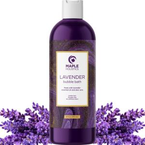 Premium Lavender Bubble Bath for Women – Moisturizing Foaming Bath Bubbles for Adults with Chamomile Clary Sage & Lavender Aromatherapy Oils for Relaxing Self Care – Paraben & Sulfate Free (8 Fl Oz)(Lavender)