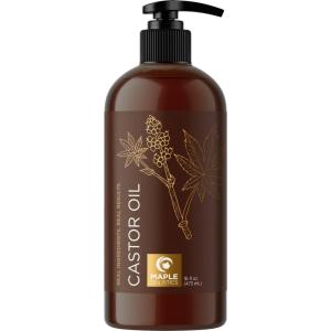Pure Castor Oil for Body & Skin Care Great for Wraps & Compresses – Castor Oil for Hair Skin and Nails plus Eyelashes and Eyebrows – Natural Carrier Oil for Essential Oils Mixing (Large 16 Fl Oz)(16 Fl Oz (Pack of 1))