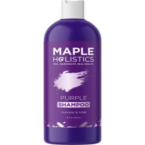 Purple Shampoo Blonde Hair Toner – Sulfate Free Shampoo for Color Treated Hair plus Blonde Shampoo for Brassiness and Yellow Tones – Hair Toner for Bleached Hair Made with Cleansing Natural Oils 16oz