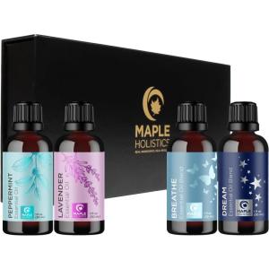 Sleep Essential Oils for Diffuser – Premium Aromatherapy Essential Oil Gift Set with 4 Calming Essential Oils for Diffuser Candles Baths DIYs & More – Relaxing Essential Oils Set (4 Pack, 1oz Each)(Aromatherapy set)