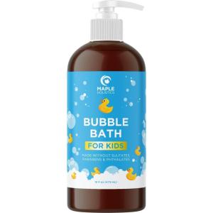 Sulfate Free Kids Bubble Bath – Relaxing Vanilla Lavender Bubble Bath for Toddlers with Nighttime Blend of Chamomile Oil and Calendula Oil – Extra Foamy Moisturizing Kids Bath Soap Liquid