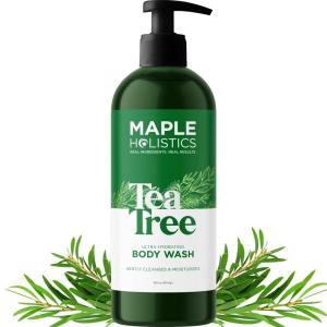 Tea Tree Oil Body Wash – Hydrating Shower Gel Tea Tree Body Wash for Women and Men – Women and Mens Body Soap with Peppermint and Tea Tree Essential Oil and Moisturizing Body Wash for Dry Skin Care