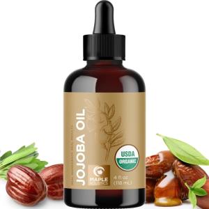 USDA Organic Sweet Almond Oil – Pure Cold Pressed Organic Almond Oil for Skin Hair and Nails – Moisturizing Organic Body Oil for Women and Men plus Carrier Oil for Essential Oils Mixing 16oz(Jojoba)