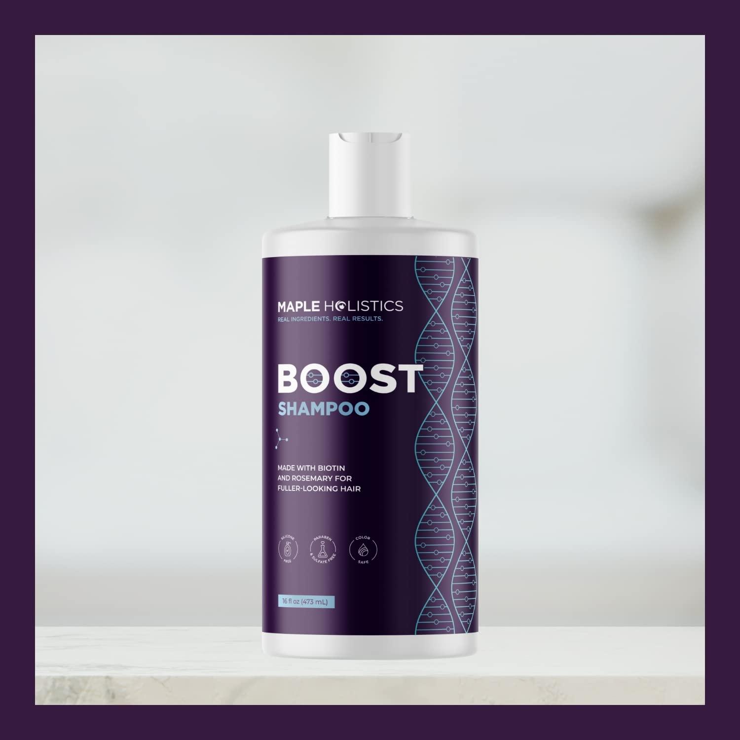 image:imageBiotin Hair Serum amp Shampoo Maple Holistics Hair Regrowth Bundle with Boost Hair Thickening Serum Featuring Rosemary Peppermint amp Black Castor Oil plus Sulfate Free Biotin Shampoo for Hair Growth