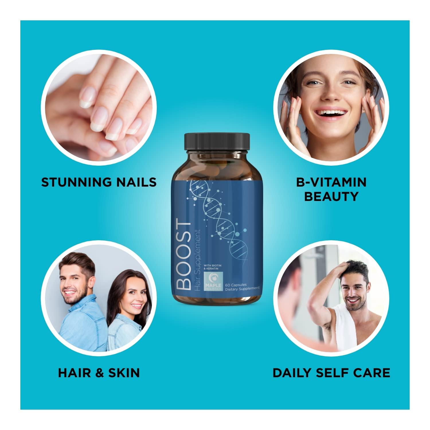 image:imageBiotin Shampoo Conditioner and Supplement Set Hair Skin and Nail Biotin Capsules with Horsetail Herb for Hair Growth and Volumizing Shampoo and Conditioner for Thin Fine and Color Treated Hair