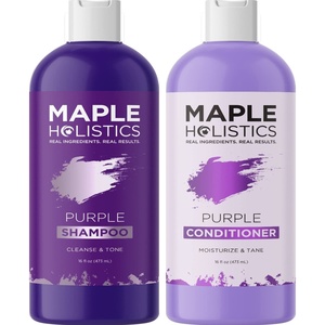 Rehydrating Purple Shampoo and Conditioner Set – Sulfate Free Purple Shampoo for Brassy Hair and Color Conditioner Hair Toner for Brassiness – Blonde Shampoo for Color Treated Hair Care 16oz
